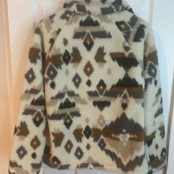 Columbia Beige Western Print Womens Zip Up Winter Warmth Zip Up Size XS - Picture 8 of 9